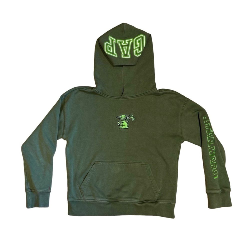 Gap Kids | Star Wars Mandalorian Hooded Sweatshirt Olive Green, Boys Large
